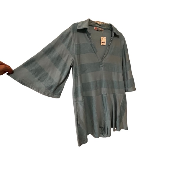 Free People Beach Charlton Romper Medium NEW Terry Beachy Pockets Swim Cover Up - Picture 3 of 13